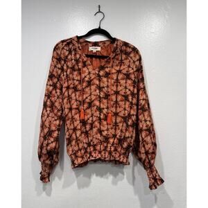 Porridge Elizabeth Peasant Blouse Women’s Size XS Gauzy Anthropologie Floral